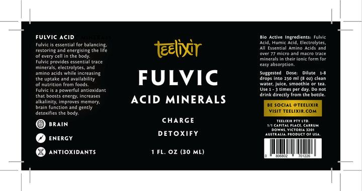 Teelixir Fulvic Acid Minerals Liquid