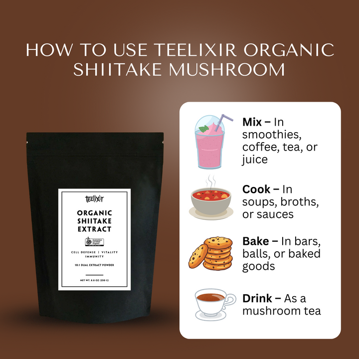 Teelixir Organic Shiitake Mushroom 250g (10:1)