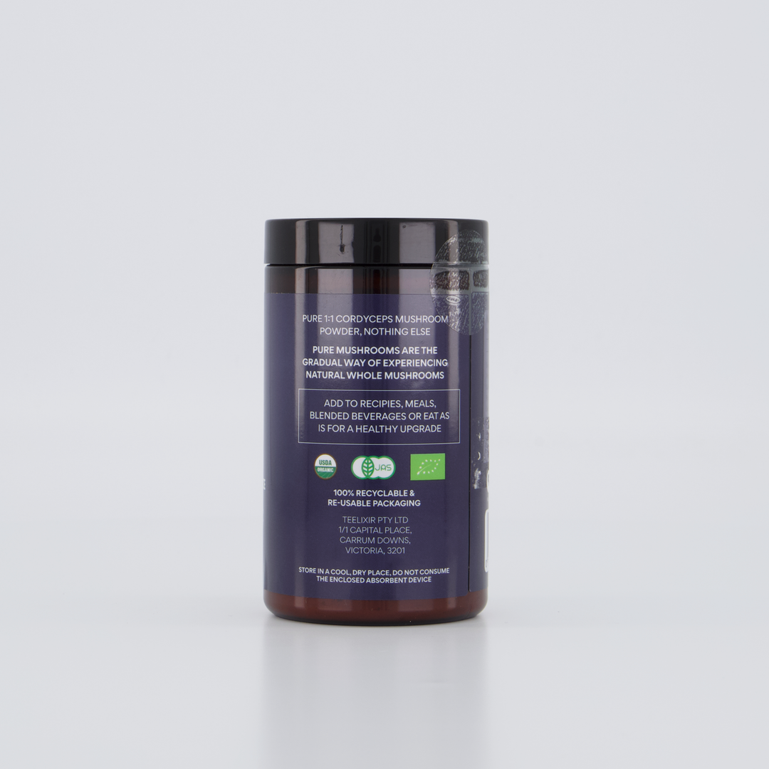 Teelixir Organic Pure Cordyceps Mushrooms (1:1)