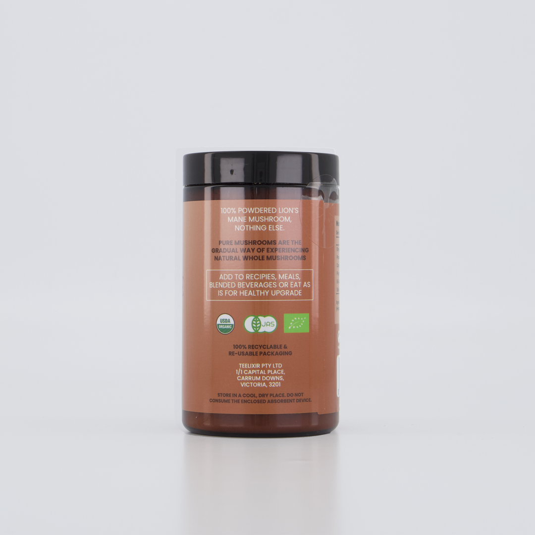 Teelixir Organic Pure Lion's Mane Mushroom (1:1)