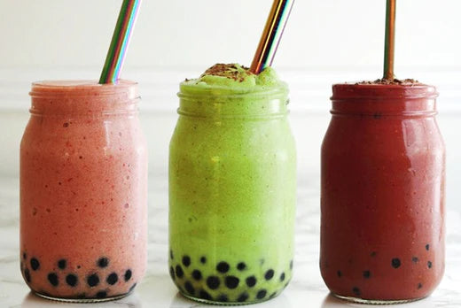 3 Superfood Boba Smoothies with Medicinal Mushrooms