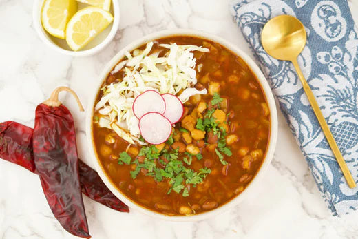 Pozole Rojo with Cordyceps Mushroom (Vegan, Gluten Free)