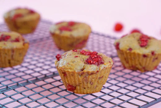 Raspberry Yogurt Muffins with Ashwagandha Root