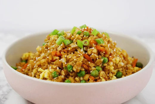 Vegetarian Cauliflower Fried Rice with Lion's Mane Mushroom