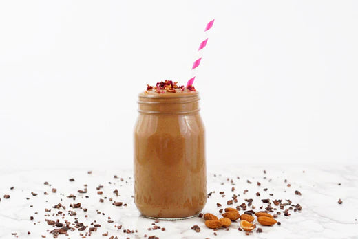 Rose Chocolate Hemp Protein Shake with Reishi Mushroom