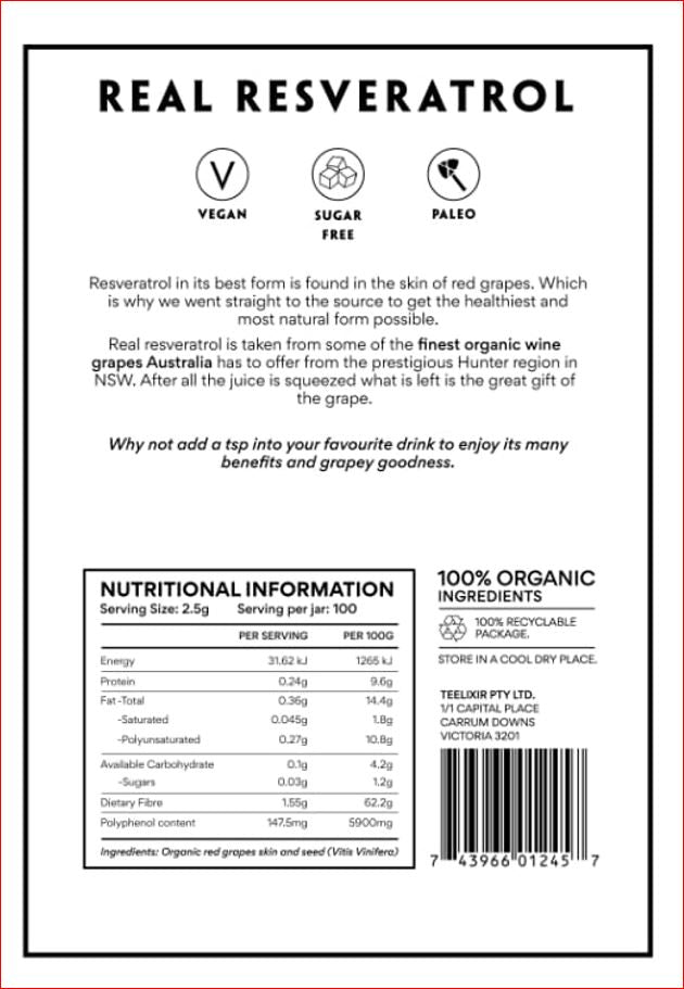 Teelixir Organic Resveratrol