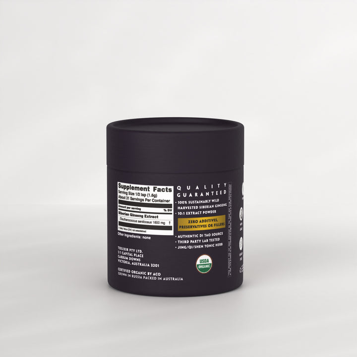 Teelixir Siberian Ginseng - back label