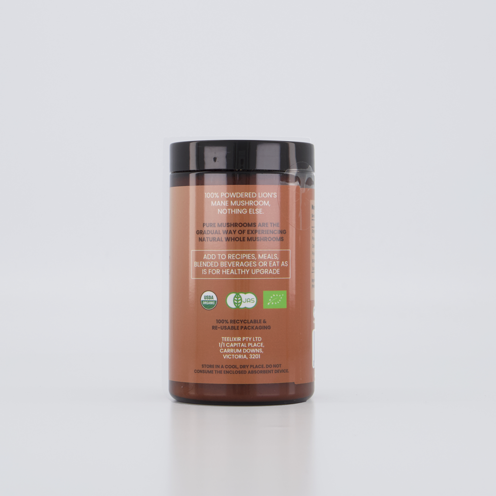 Teelixir Organic Pure Lion's Mane Mushroom (1:1)